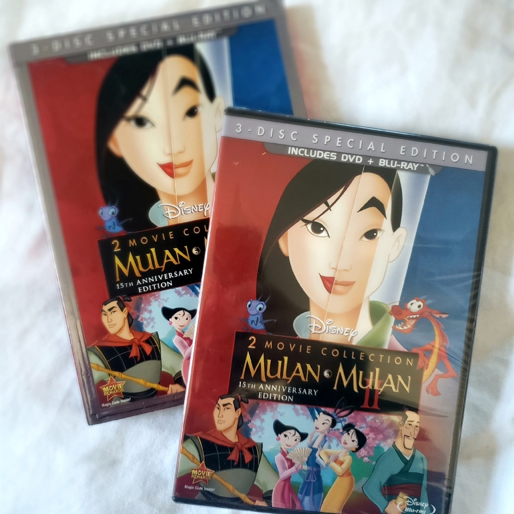NIB Mulan & Mulan II DVD + Blu-ray 3-Disc Collection, 15th Anniversary Edition